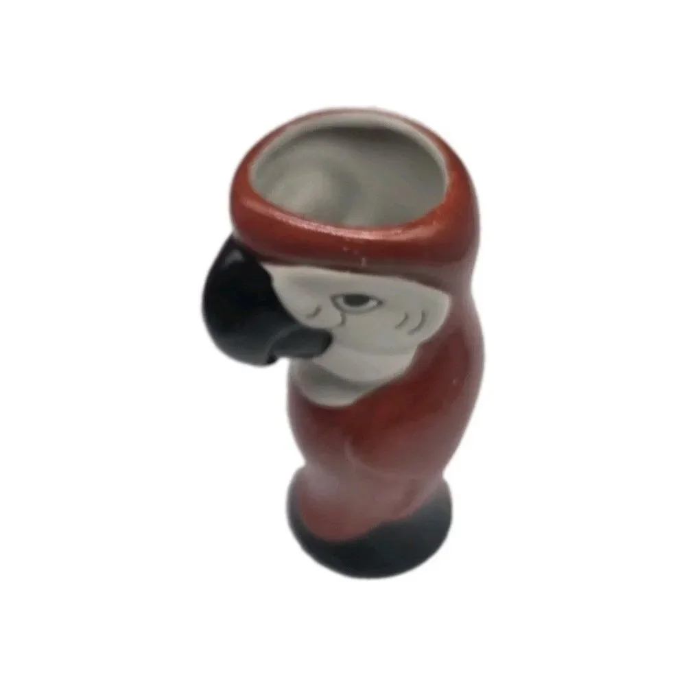 Vase Parrot Macaw Ceramic 8” Vintage Tiki Style Vase